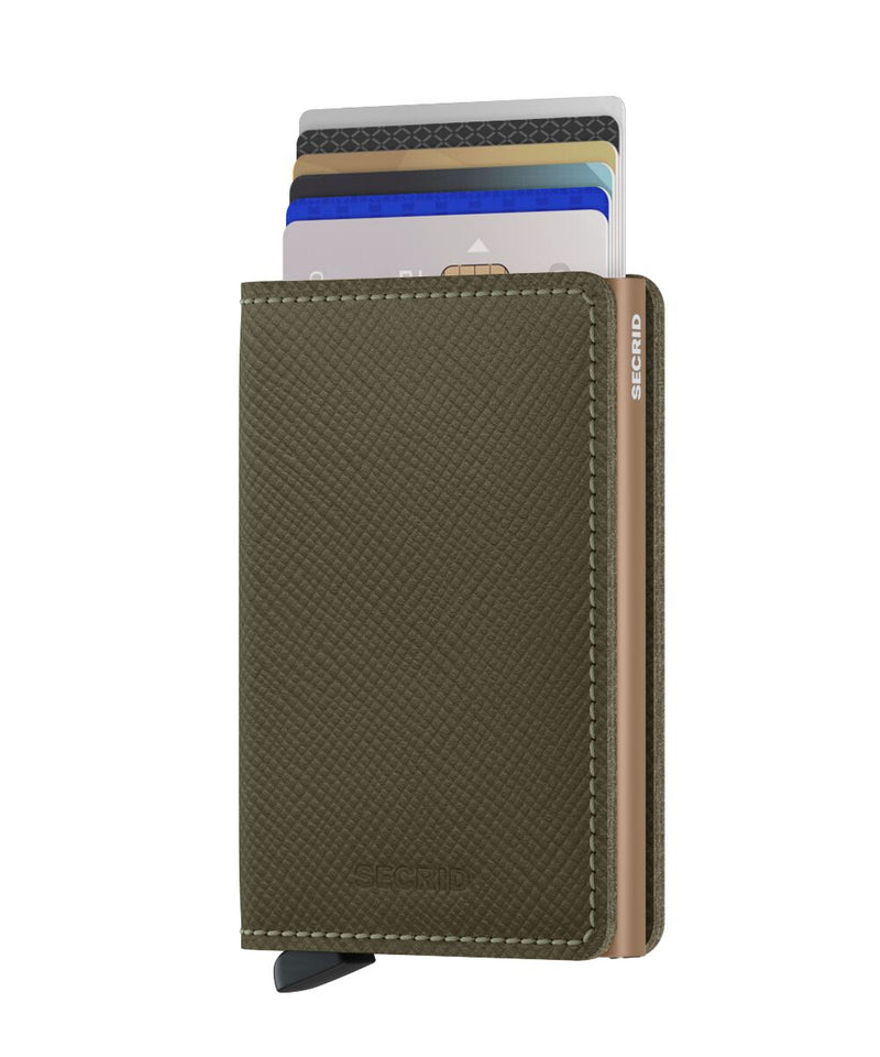 SECRID Slimwallet - Saffiano Olive