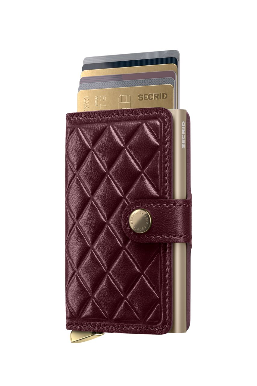 SECRID PREMIUM Miniwallet Emboss Diamond - Bordeaux
