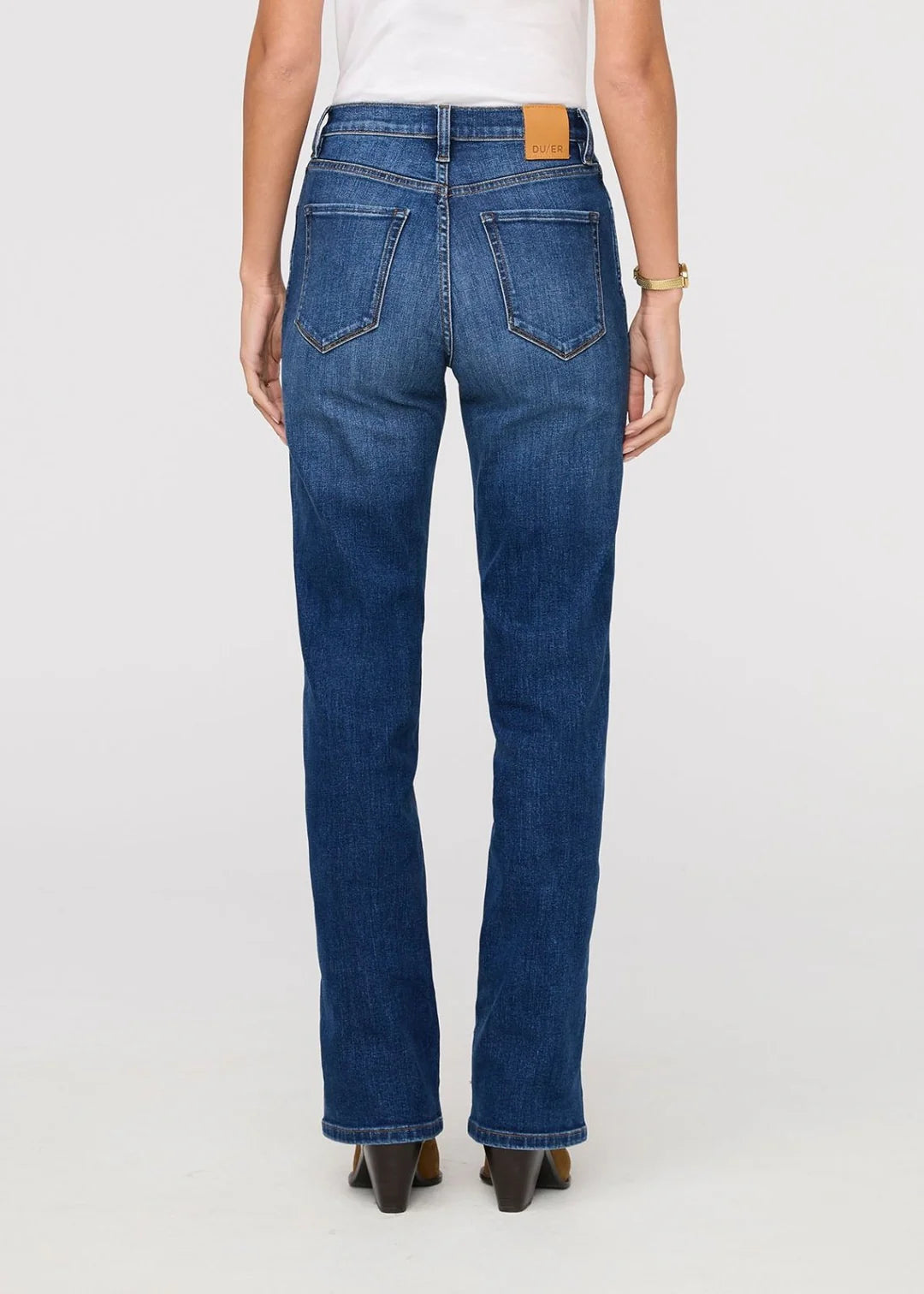 DU/ER Women's Performance Denim + High Rise Straight
