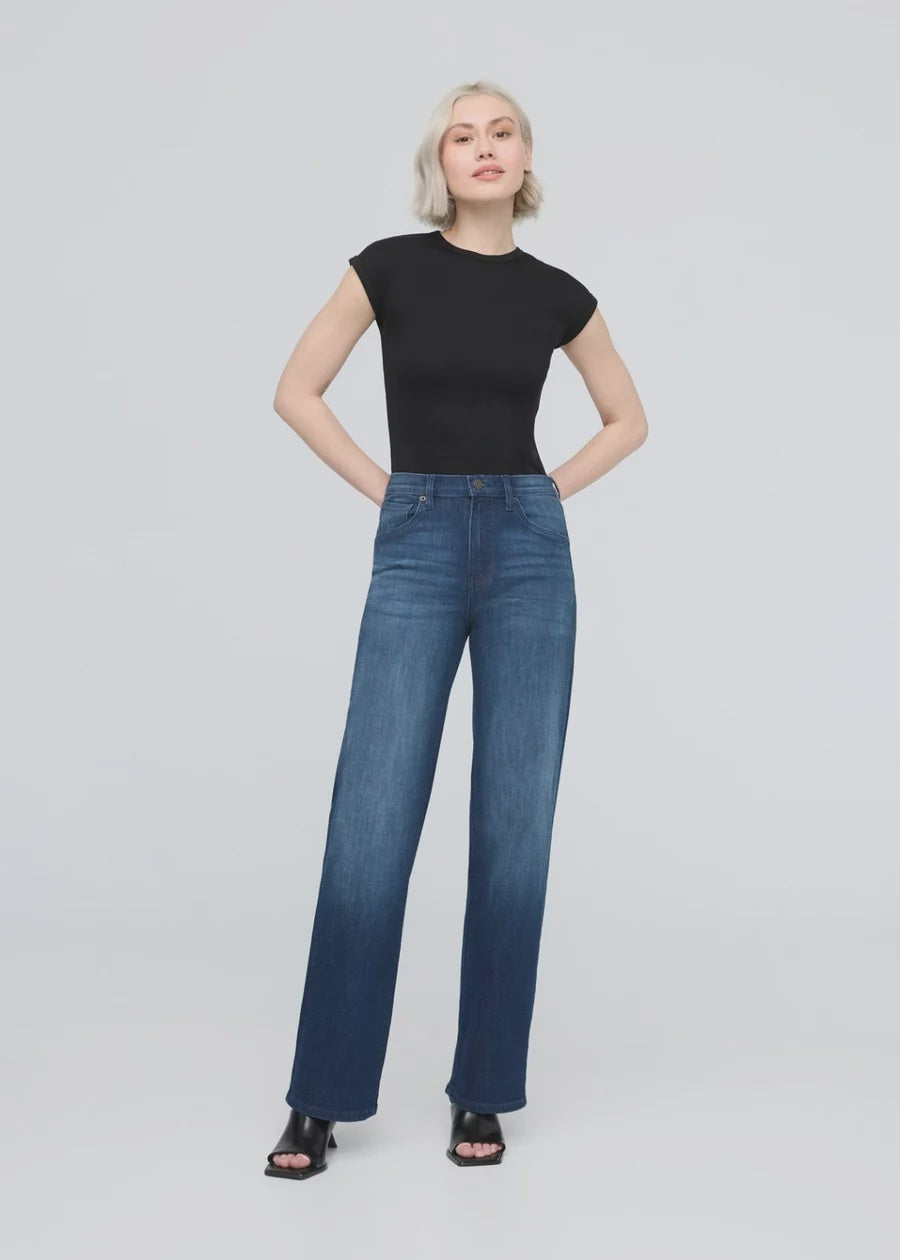 DUER Women's Performance Denim+ High Rise Straight - Moonlight