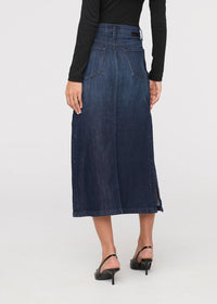 DU/ER Women's Performance Denim Slit Skirt