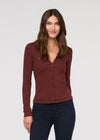 DU/ER Women's Ribbed Pima Fitted Button Down