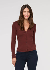 DU/ER Women's Ribbed Pima Fitted Button Down