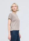 DU/ER Women's PurePima Vintage Doleman Tee- Washed Stone