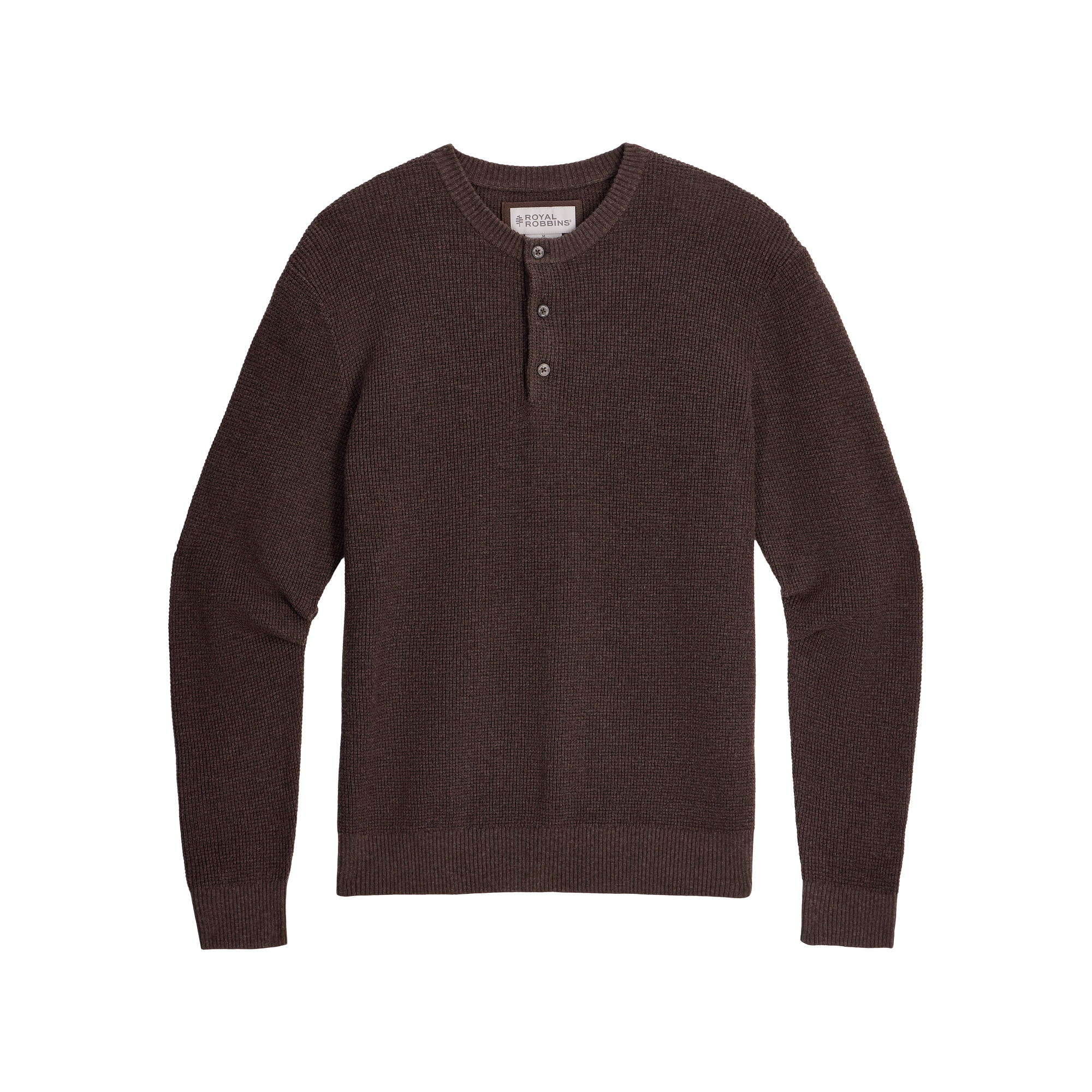 ROYAL ROBBINS Men's Moro Rock Henley - Turkish Coffee Heather