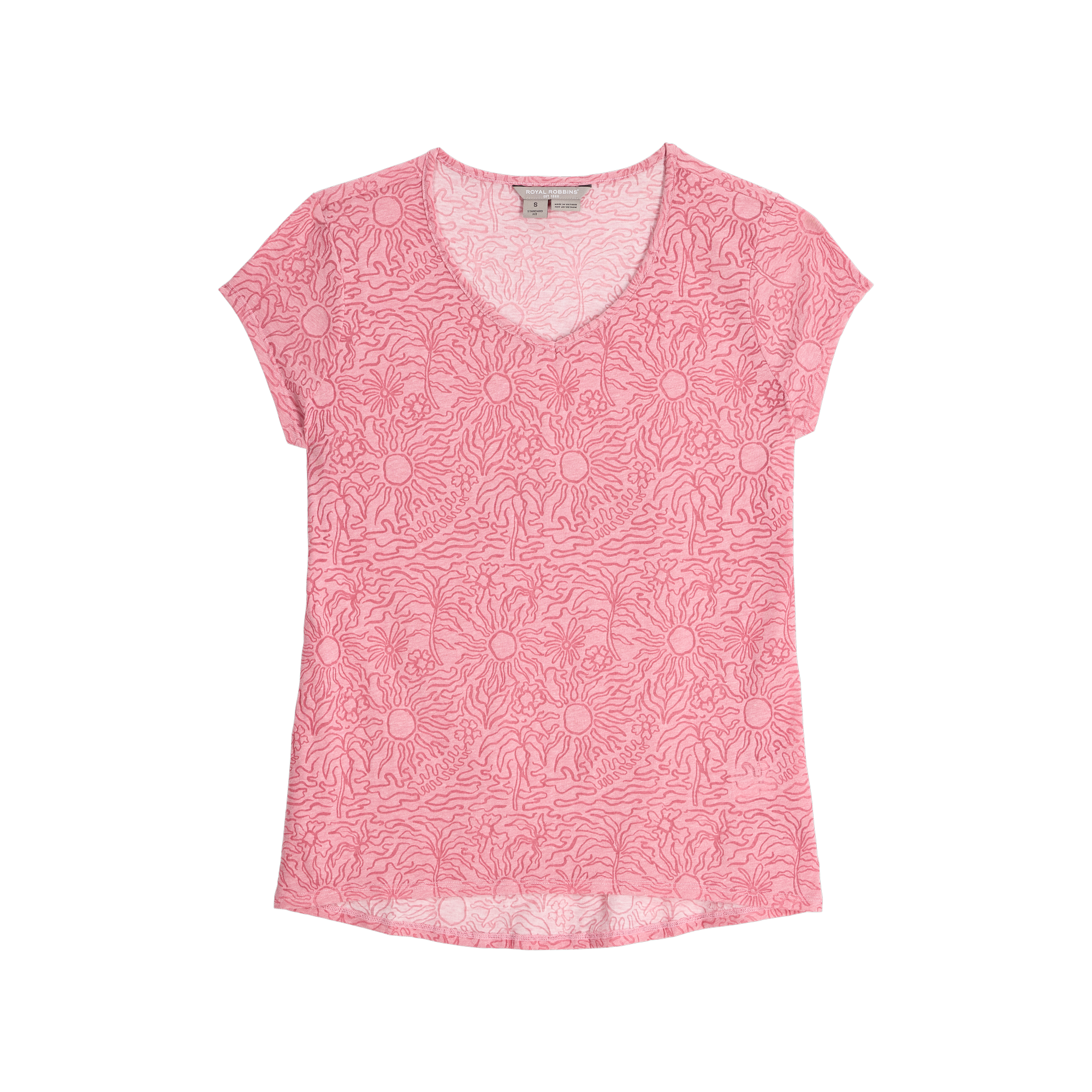 ROYAL ROBBINS Women's Featherweight Tee - Orchid Htr Sunburst Pt