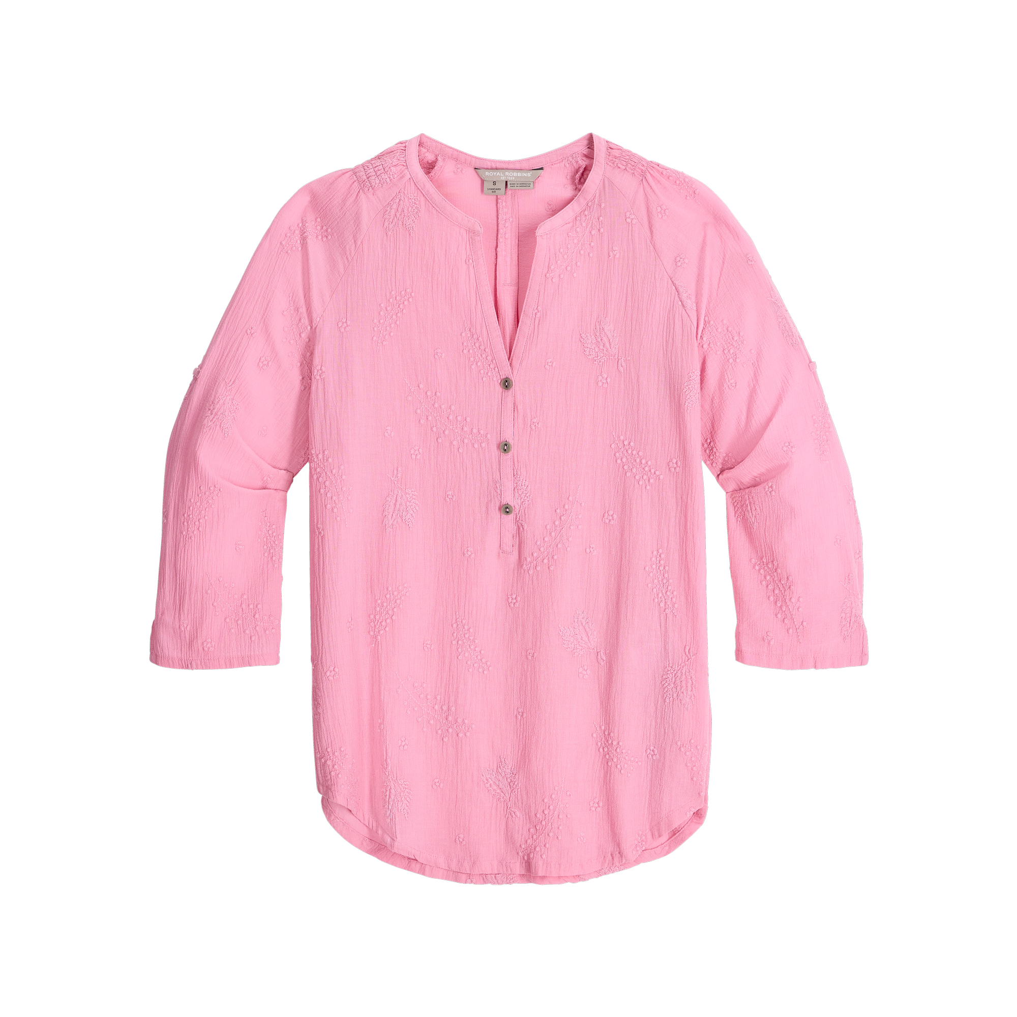 ROYAL ROBBINS Women's Oasis Tunic II 3/4 Sleeve - Orchid