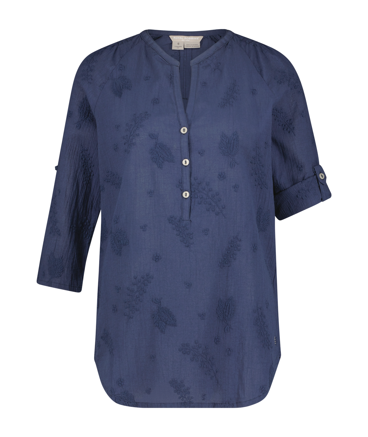 ROYAL ROBBINS Women's Oasis Tunic II 3/4 Sleeve - Navy