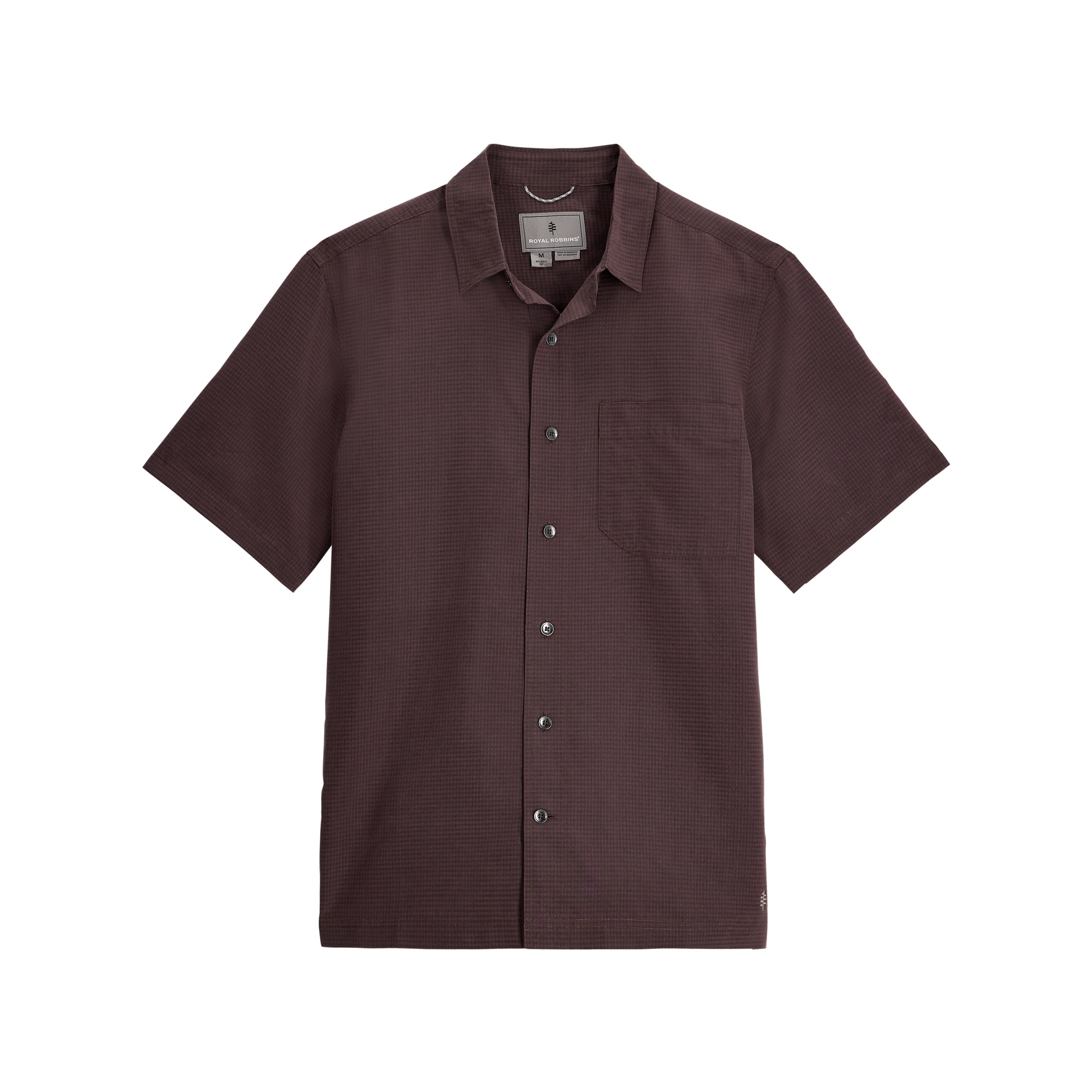 ROYAL ROBBINS Men's Desert Pucker Dry Short Sleeve - Seal Brown