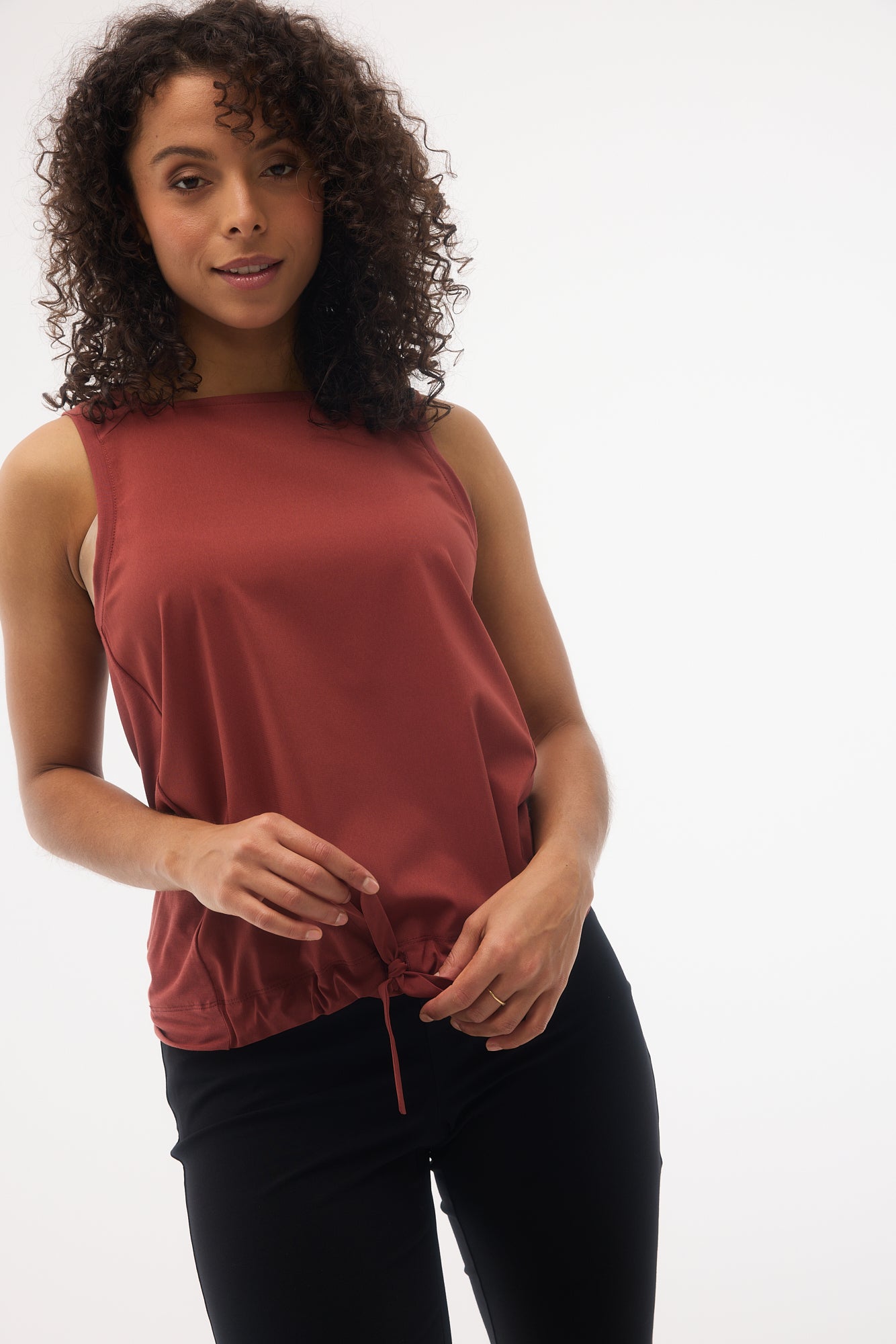 FIG Mayfair Sleeveless Top - Dark Chili