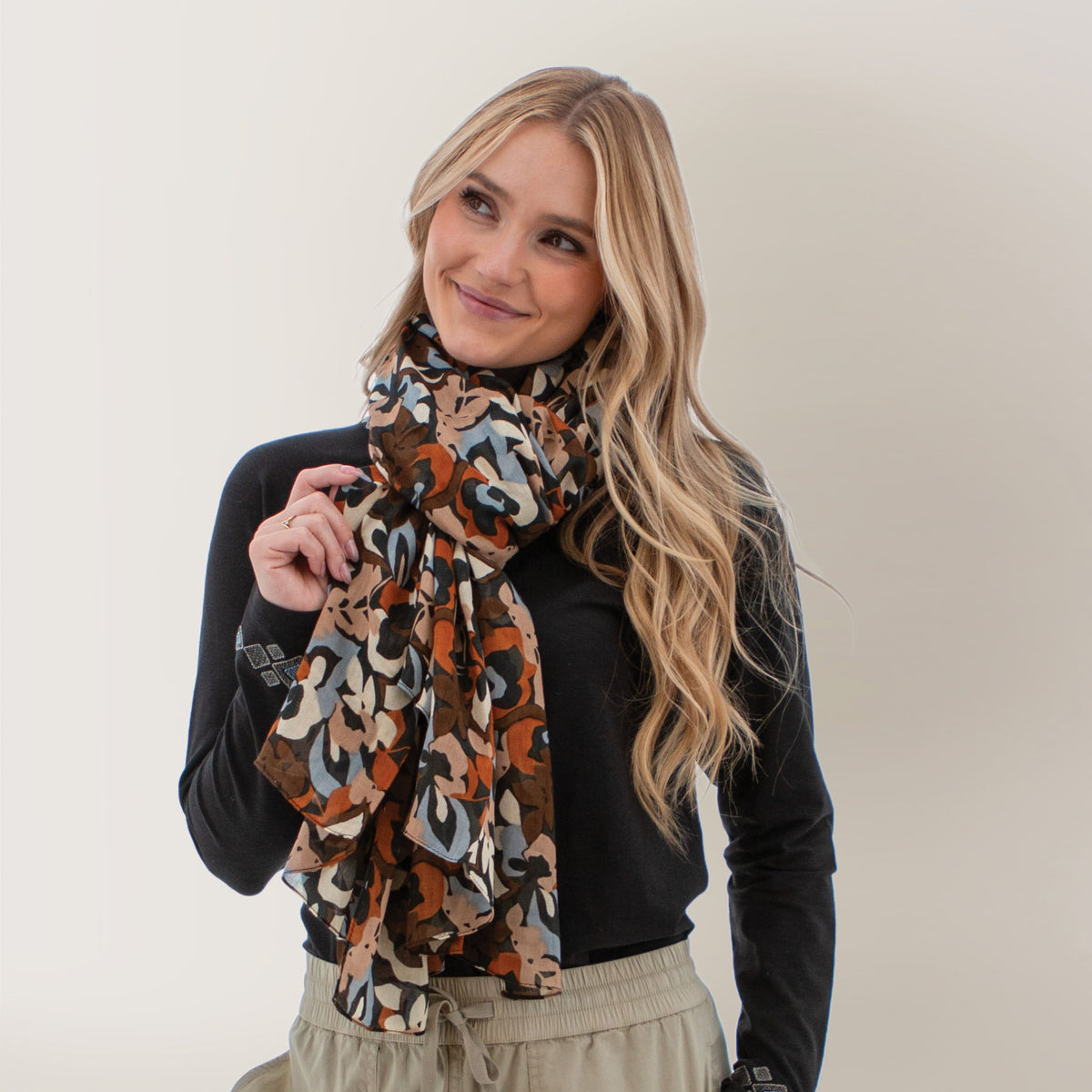 AVENTURA Falling Leaves Scarf - Brown