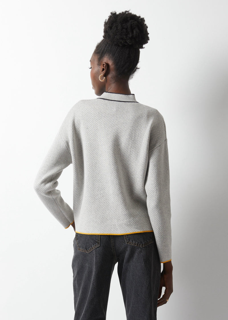 Zaket & Plover - ZP6327U -Marl Neru Collar Sweater