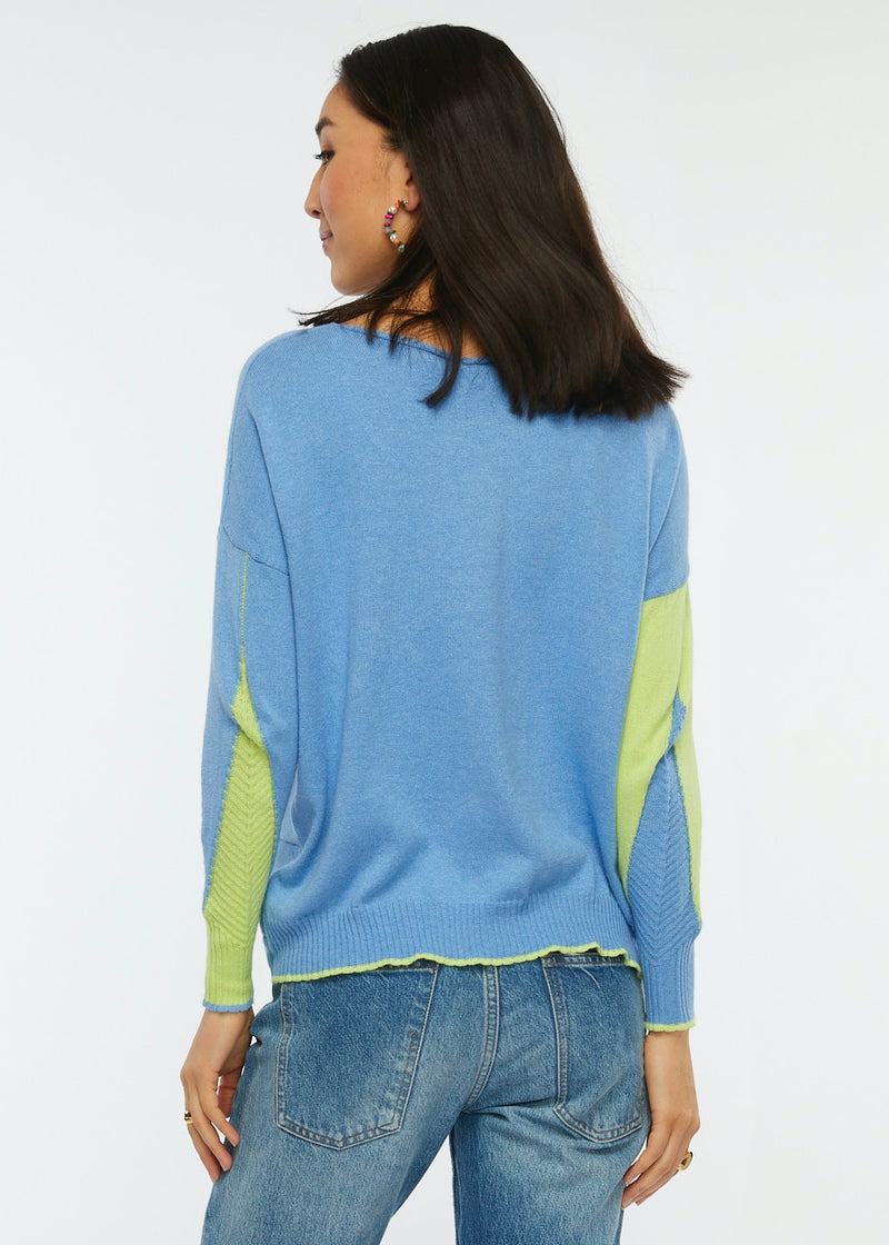 W's Feather Pattern Sweater - Chambray