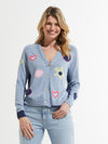 Zaket & Plover -ZP7403U Flowers + Spots Cardi- Jean