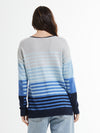 Zaket & Plover -ZP7404U - Varied Stripe V Sweater - Marl