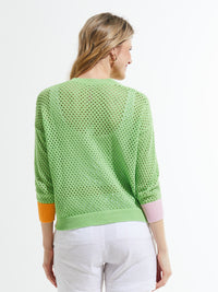 Zaket & Plover - ZP7427U -Holey Cardi  -Lime