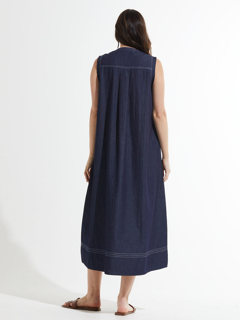 Zaket & Plover - ZP7462U - Denim Maxi Dress - Denim