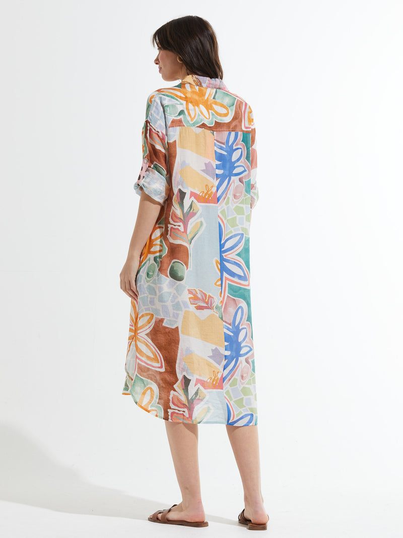 Zaket & Plover - ZP7469U - Shirt Dress - Water Garden