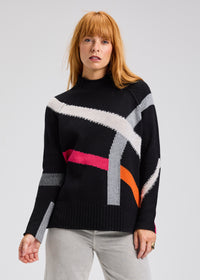 Zaket & Plover ZP7502U Road Map Sweater - Black