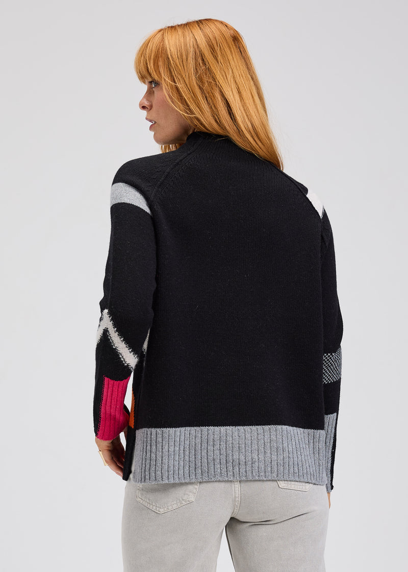 Zaket & Plover ZP7502U Road Map Sweater - Black