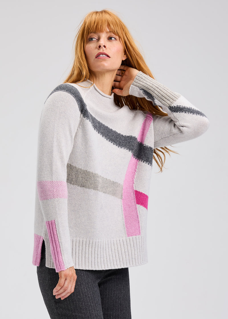 Zaket & Plover ZP7502U Road Map Sweater - Mercury
