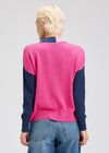 Zaket & Plover ZP7512U Color Block Trim Sweater - Dark Denim