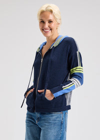 Zaket & Plover ZP7522U Multi Media Hoodie - Dark Denim