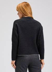 Zaket & Plover ZP7524U Neru Collar Sweater - Black