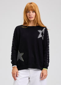 Zaket & Plover ZP7526U Threaded Star Sweater - Black