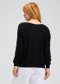 Zaket & Plover ZP7526U Threaded Star Sweater - Black