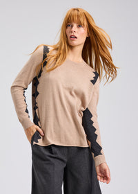 Zaket & Plover ZP7529U Jagged Sweater - Oat