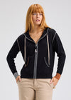 Zaket & Plover ZP7544U Heart-Embroidery Hoodie - Black