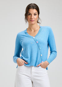 ZAKET & PLOVER ZP8402U Button Angle Sweater - Lake