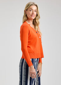 ZAKET & PLOVER ZP8402U Button Angle Sweater - Flame