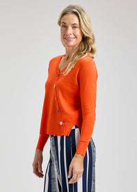 ZAKET & PLOVER ZP8402U Button Angle Sweater - Flame