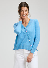 ZAKET & PLOVER ZP8402U Button Angle Sweater - Lake