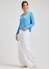 ZAKET & PLOVER ZP8402U Button Angle Sweater - Lake