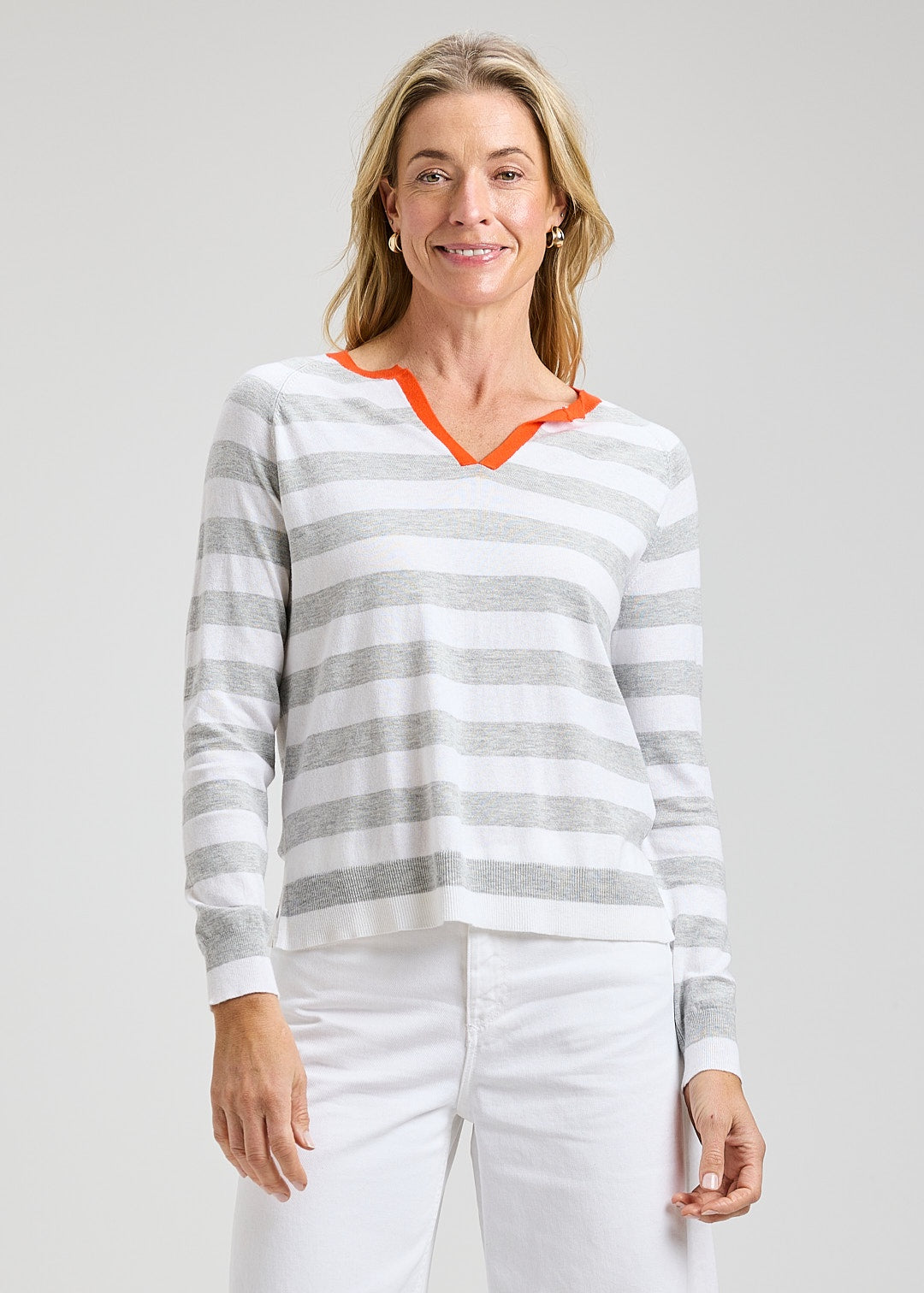 ZAKET & PLOVER ZP8403U Stripe Henley - White