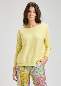 ZAKET & PLOVER ZP8404U Button Boat Neck Sweater - Butter