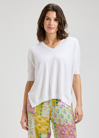 ZAKET & PLOVER ZP8406U V-Neck Top - White