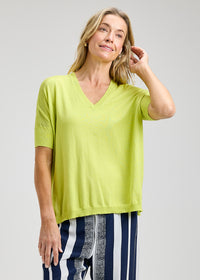 ZAKET & PLOVER ZP8406U V-Neck Top - Lime