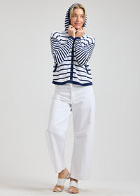 ZAKET & PLOVER ZP8409U Multi Stripe Hoodie - Marine