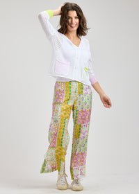 ZAKET & PLOVER ZP8415U Holey Pocket Cardi - White