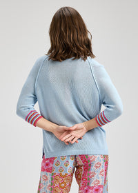 ZAKET & PLOVER ZP8420U Crochet Trim Top - Powder