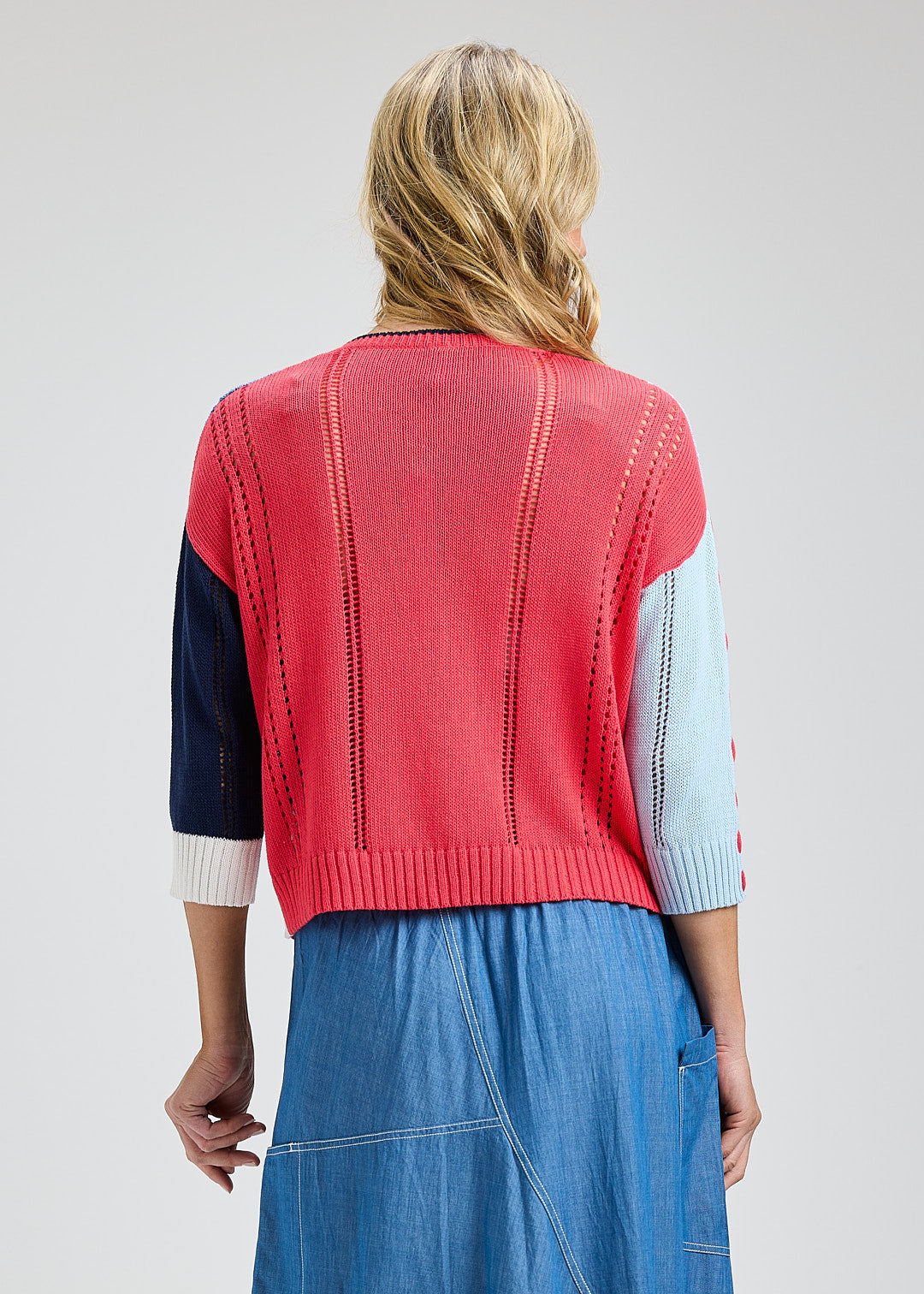 ZAKET & PLOVER ZP8421U Thread Detail Cardi - Anchor