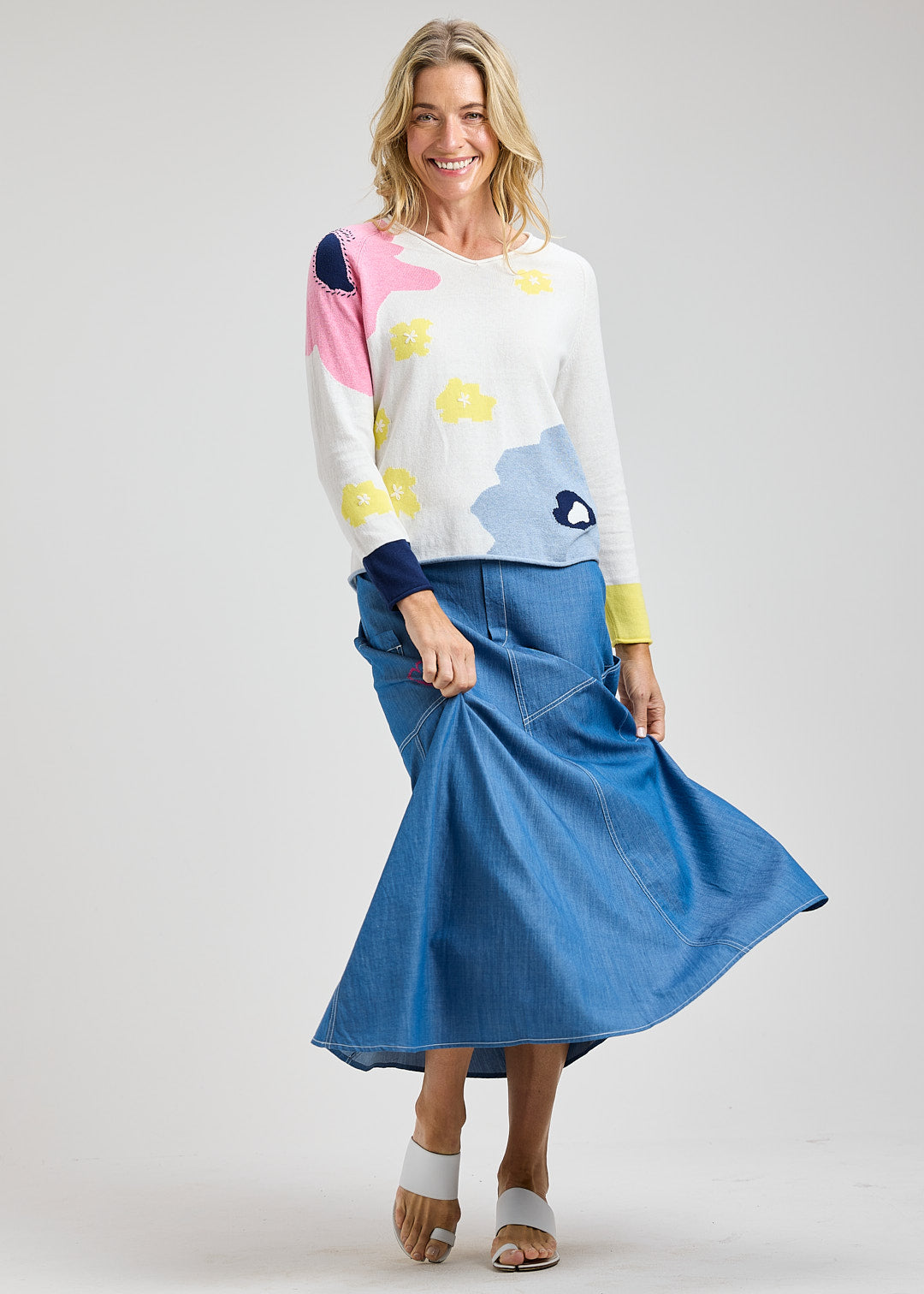 ZAKET & PLOVER ZP8425U Garden Pond Sweater - White