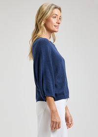 ZAKET & PLOVER  ZP8427U 3/4 Sleeve Top - Denim