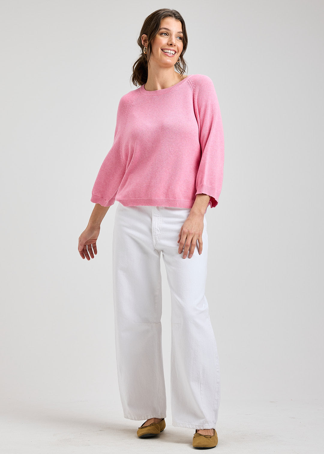 ZAKET & PLOVER  ZP8427U 3/4 Sleeve Top - Flamingo
