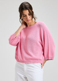 ZAKET & PLOVER  ZP8427U 3/4 Sleeve Top - Flamingo
