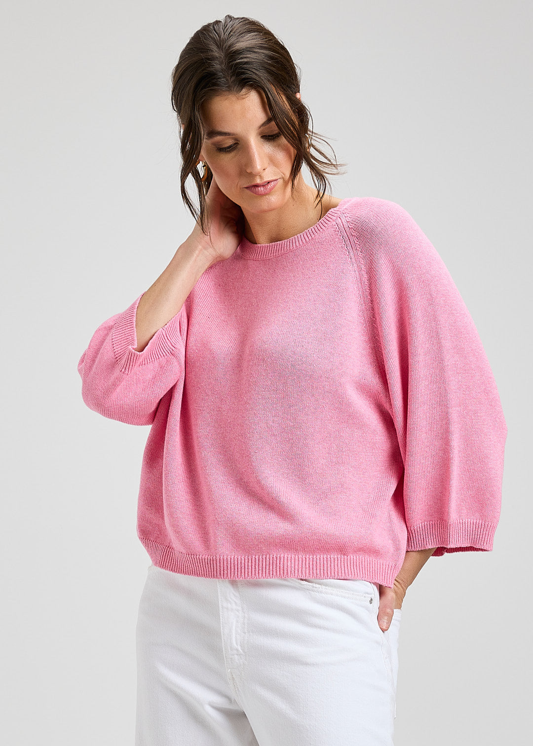 ZAKET & PLOVER  ZP8427U 3/4 Sleeve Top - Flamingo